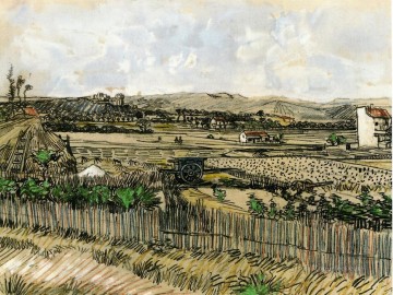 左モンマジュールのプロヴァンスの収穫 フィンセント・ファン・ゴッホ Oil Paintings